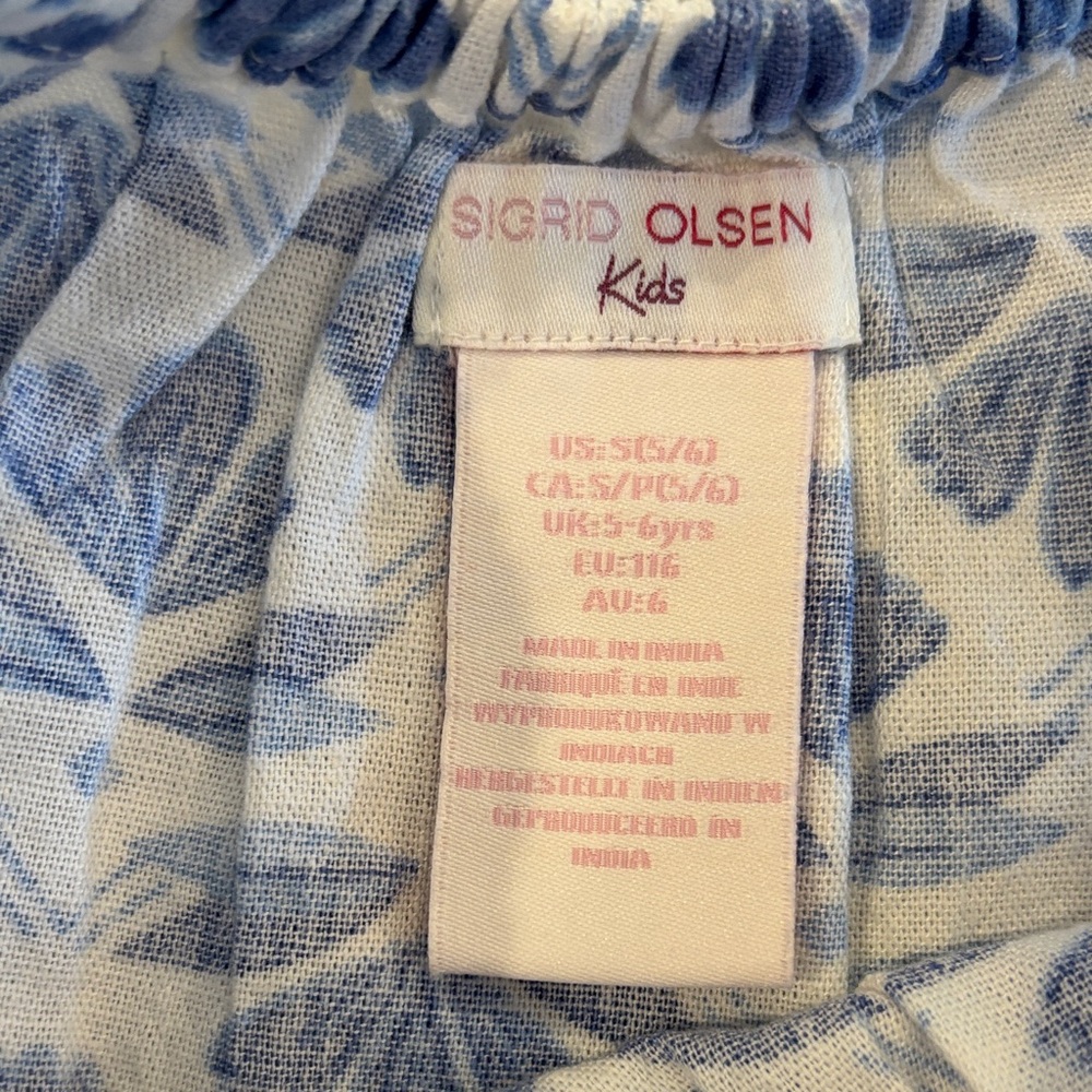 Sigrid Olsen Kids Blue and White Floral 2 piece set - Picture 2 of 4